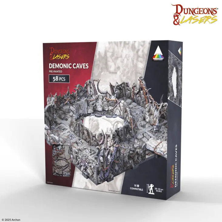 [ARS DNL0115] Dungeons & Lasers : Demonic Caves [Primacast • Pre-Painted] │ Dungeons & Dragons 5E Compatible