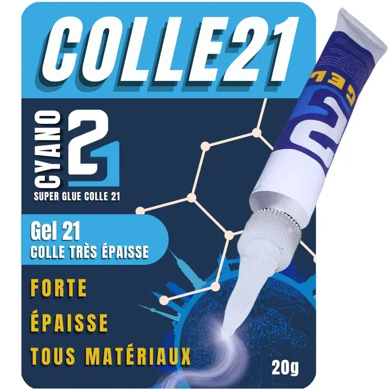 [C21 CY_GEL20] Colle21 : Colle Cyanoacrylate "Gel" (20g)