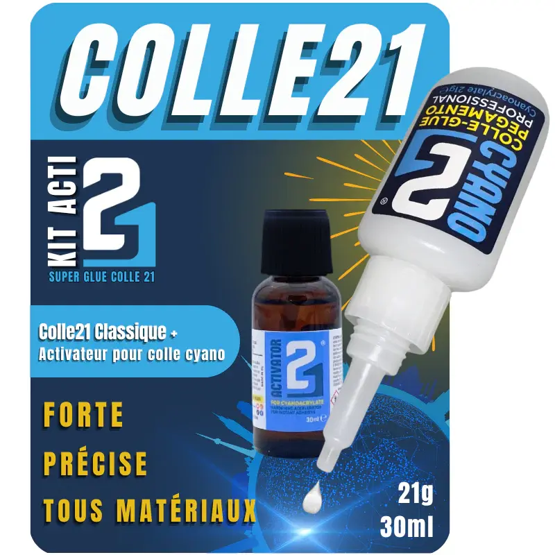 Colle21 : Activateur / Accélérateur Liquide pour Cyanoacrylate (30ml)