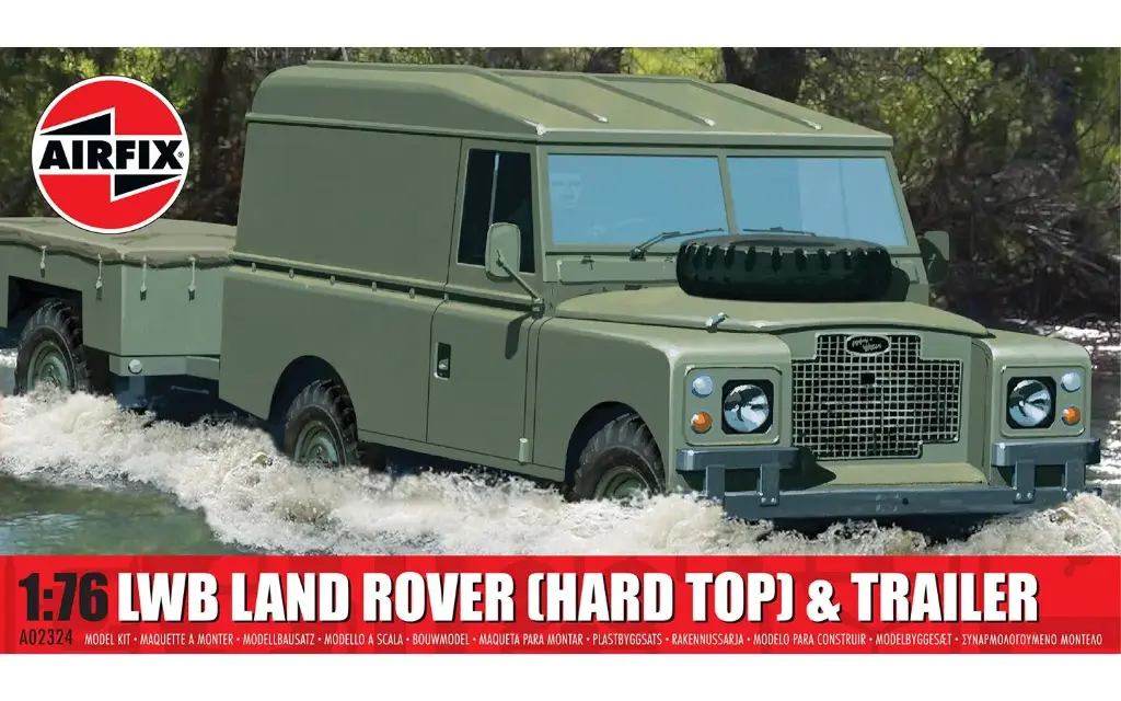 Airfix : LWB Land Rover and Trailer Hard top 