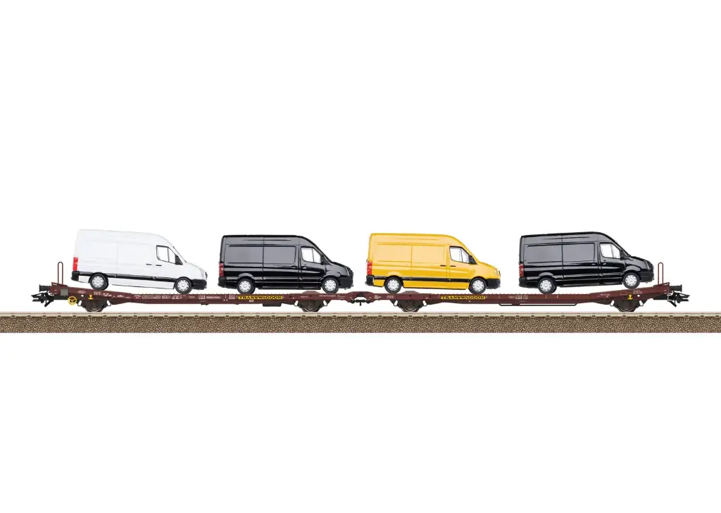 Trix : Wagon Laads 800B transport de camionnettes