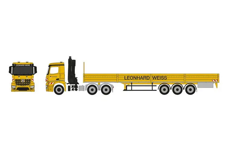 Herpa : Mercedes Benz Arocs S. P.Sz. + kraan Leonhard Weiss