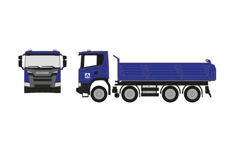 Herpa : Scania XT17 Meiller Kipper 4a. Hoch Tief