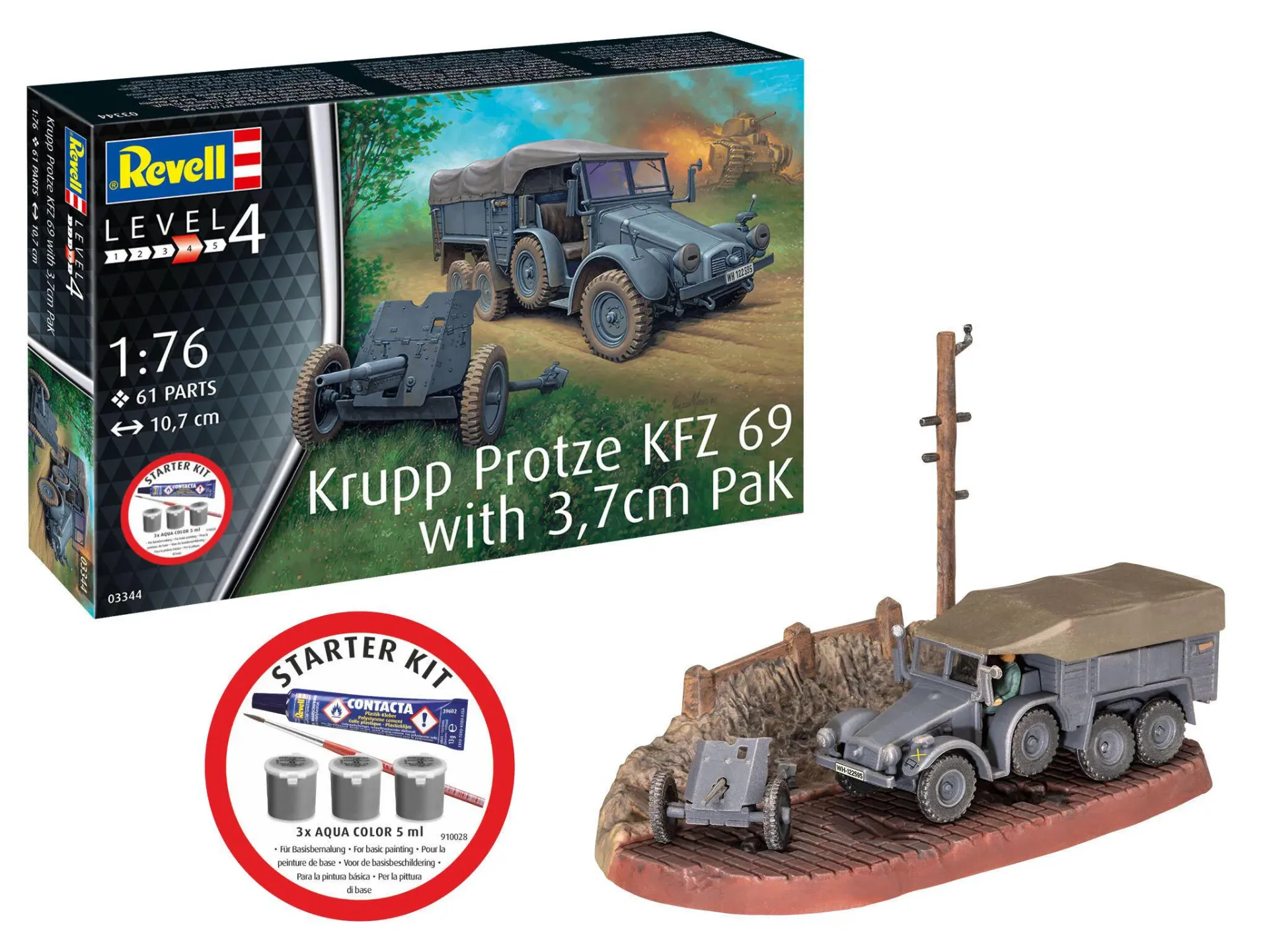 Revell : Krupp Protze KFZ 69 with 3.7cm Pak │ Starter Kit