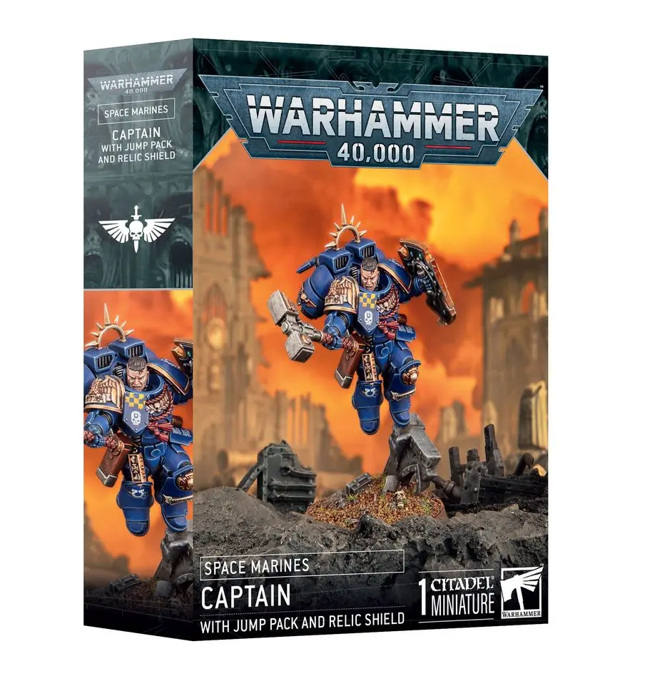 [GAW 48-102] Space Marines : Capitain avec réacteur Dors & Bouclier Relique │ Warhammer 40.000
