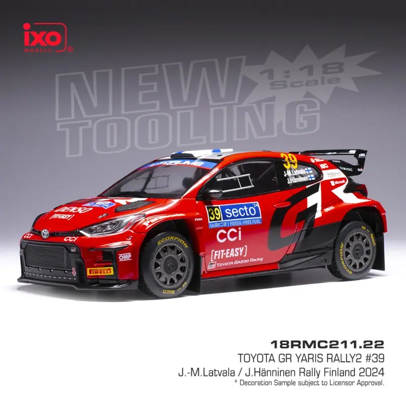 Ixo Models : Toyota Yaris Rally2 No.39 Rallye de Finlande 2024 J-M.Latvala - J.Hanninen [1/18]