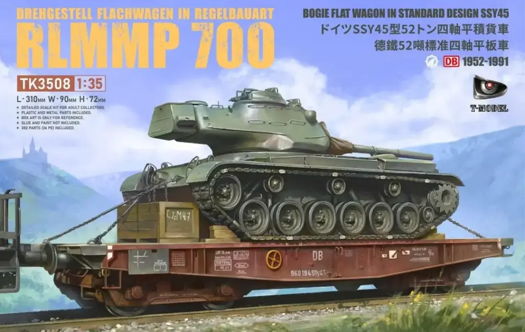 T-Model : Drehgestell Flachwagen in Regelbauart RLMMP 700 