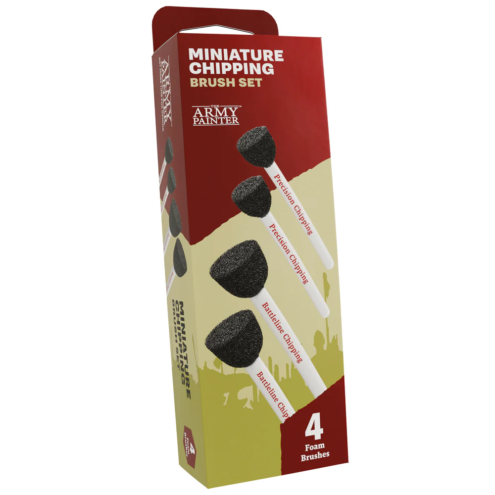 The Army Painter : Miniature Chipping Brush Set (4pcs)
