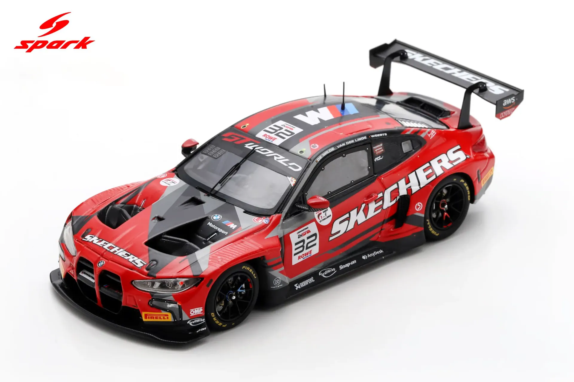 Spark : BMW M4 GT3 EVO No.32 Team WRT 7th 24H Spa 2025 U. De Wilde - C. Weerts - K. van der Linde (1/43)