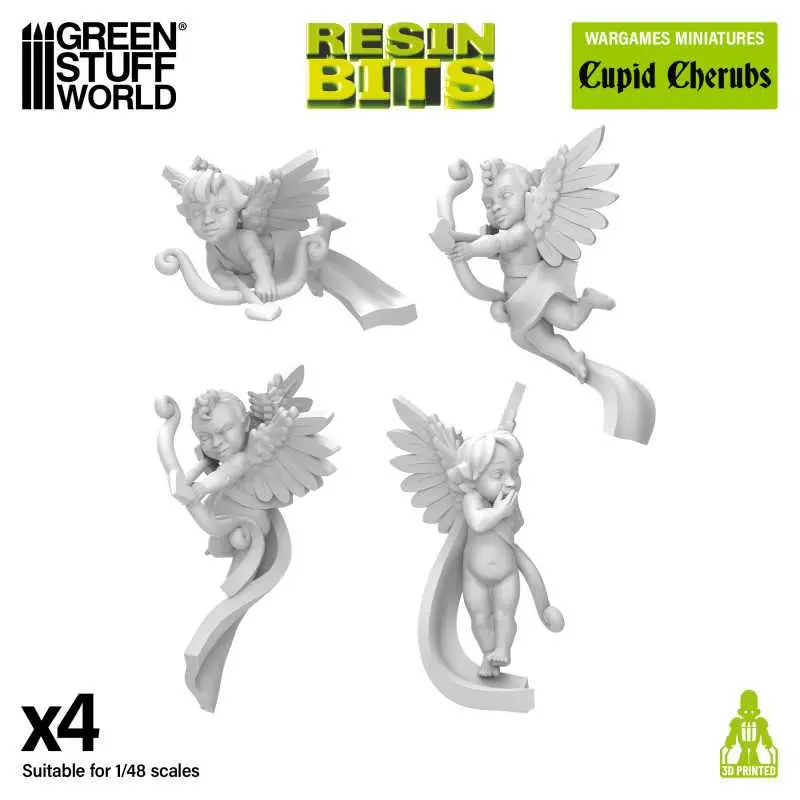 [GSW 13500] Green Stuff : Cupidon Cherubs (4pcs)(1/48) │ Wargame Miniatures • Resin Bits