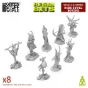 Green Stuff : Dark Skull Totems (8pcs)(1/48) │ Skulls & Bones • Resin Bits