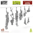 Green Stuff : Hanging Skeletons (8pcs)(1/48) │ Skulls & Bones Series • Resin Bits