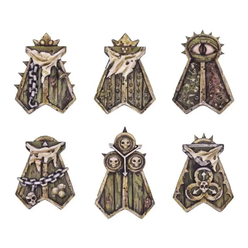 [GSW 13183] Green Stuff : Plague God "Shields" │ Armory • Resin Bits