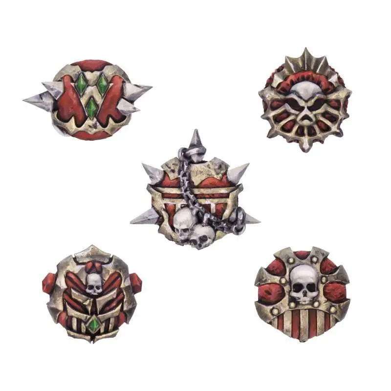 [GSW 13181] Green Stuff : Blood God "Bucklers" (10pcs) │ Armory • Resin Bits