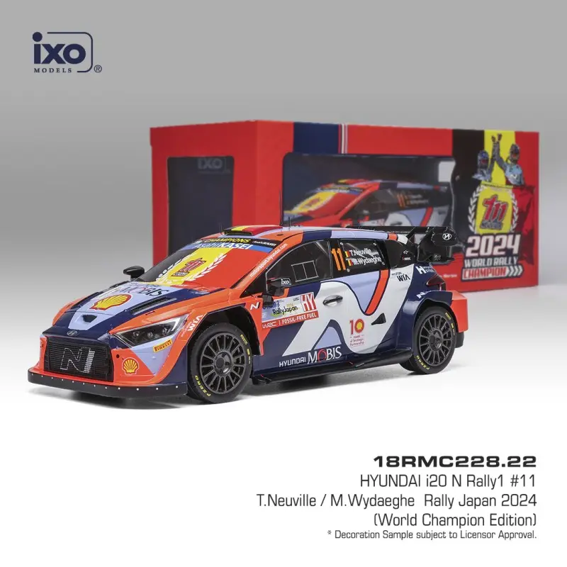 Ixomodels : Hyundai I20 N Rally1 11 Rallye du Japon 2024 WRC World Champion Thierry Neuville - Martijn Wydaeghe [1/18]