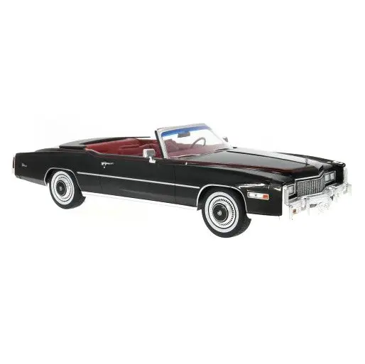 Model Car : Cadillac Eldorado Convertible Noir capote Blanche. [1/18]
