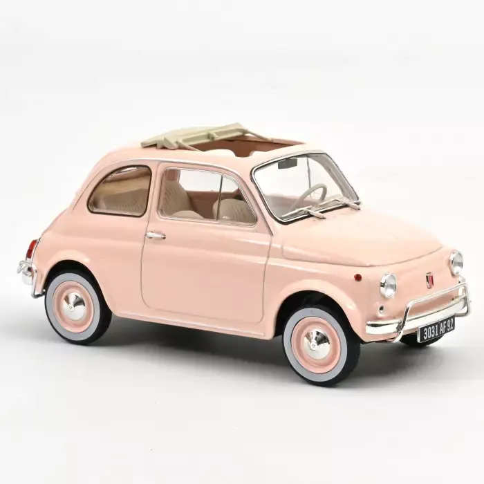 Norev : Fiat 500 L 1968 Rose cadeau de naissance [1/18]