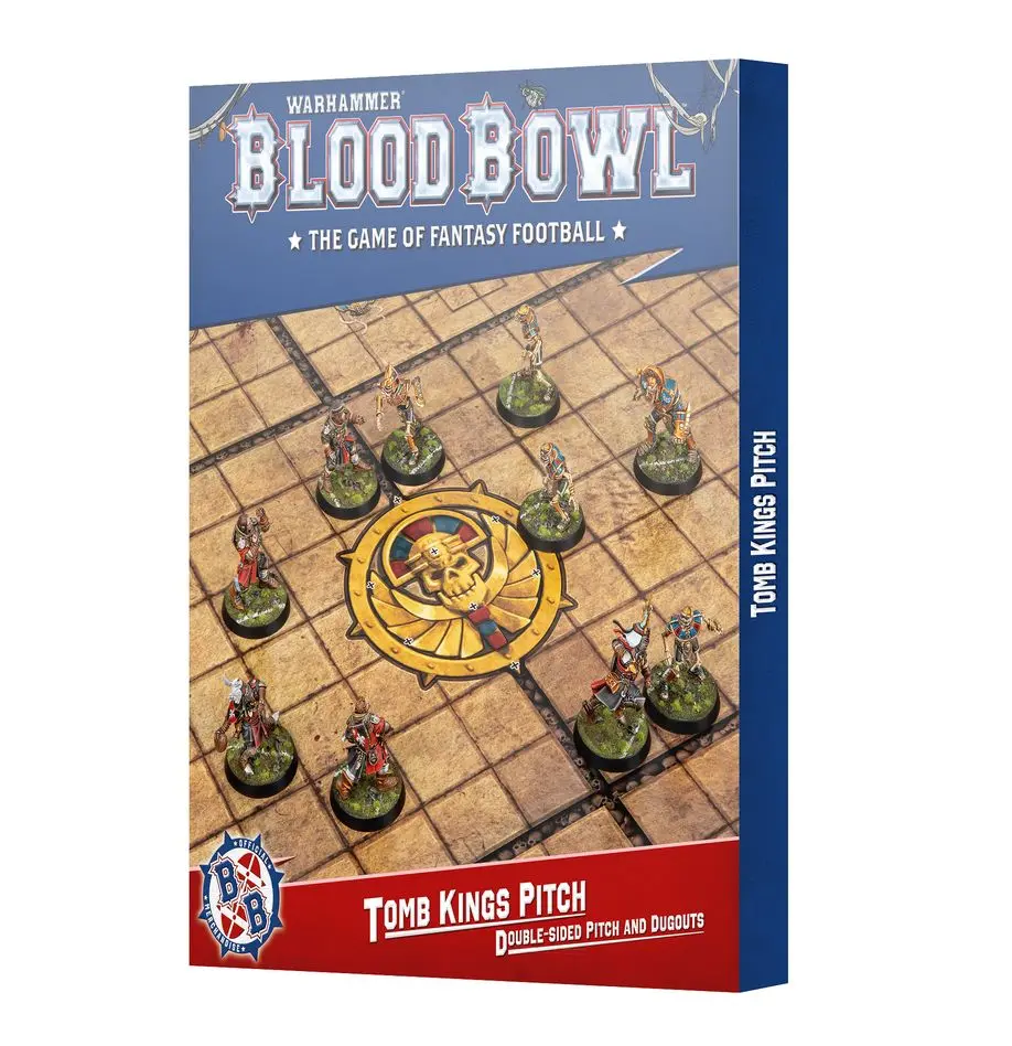 [GAW 202-60] Bloodbowl : Tomb Kings Pitch - Double-Sided Pitch and Dugouts │ Warhammer Bloodbowl