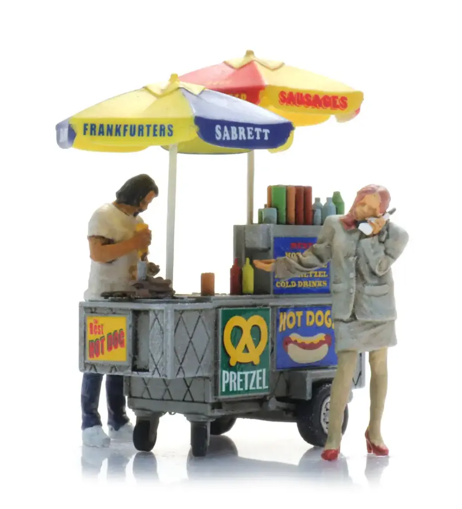 [ATE 387.625] Artitec : Chariot à Hot-Dog avec deux Figurines 