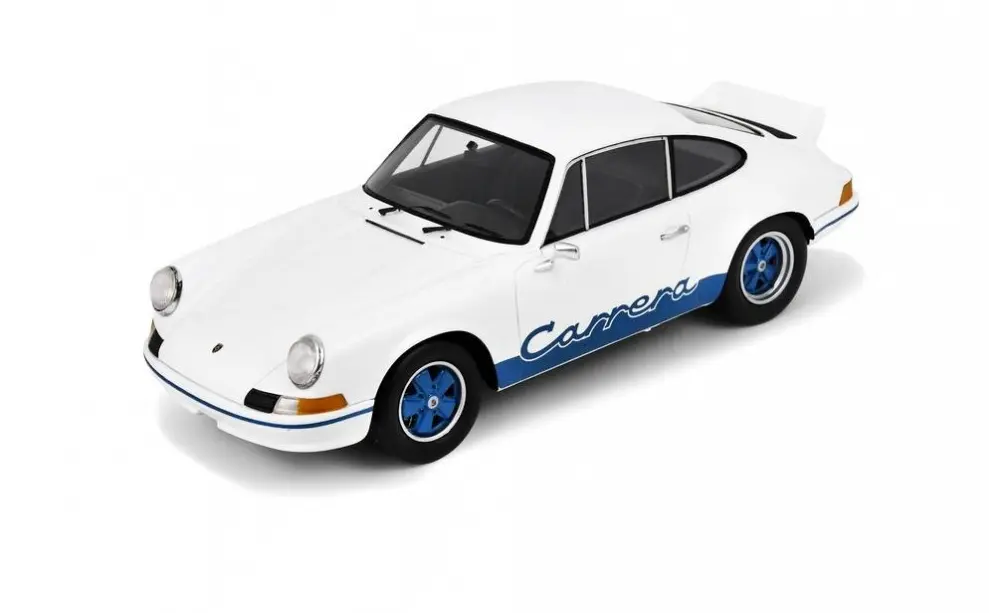 Schuco : Porsche 911 2.7 RS Présentation │ 1972 Blanc/Bleu [1/18]