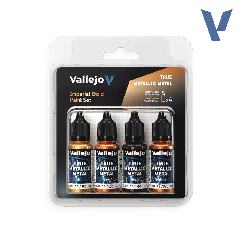 Vallejo : Imperial Gold Paint Set │ True Metallic Metal 