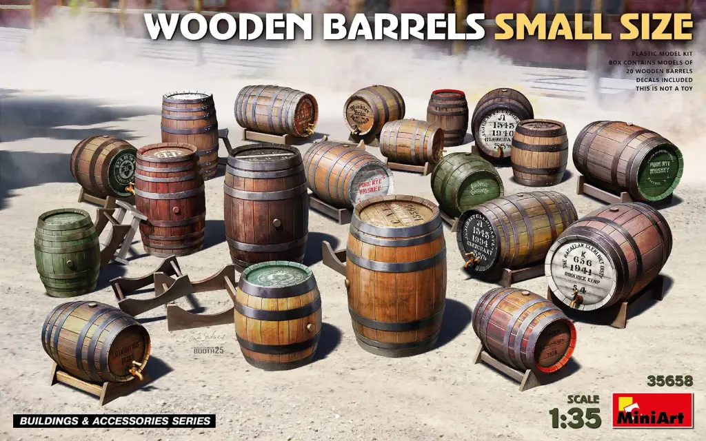 [MNT 35658] MiniArt : Wooden Barrels │ Small Size 