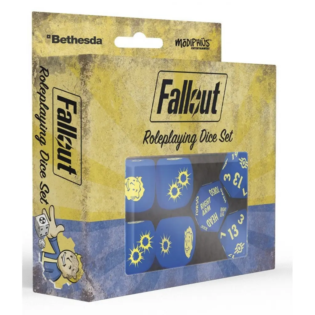 [ASY FAL02FR] Fallout Le Jeu de rôle : Set de Dès (7pcs)