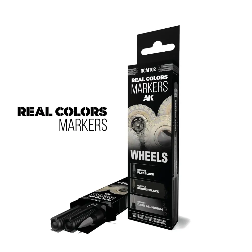 AK : Set de 3 marqueurs "Wheels" Real Colors Markers │ (RCM032, RCM012, RCM007)