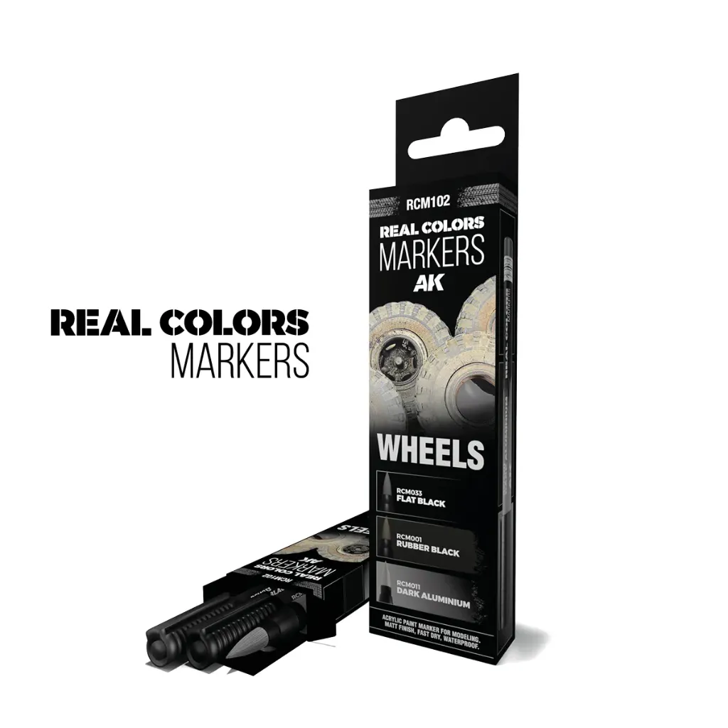 [AK RCM102] AK Interactive: Wheels - RC Markers Acrylic Paint Set │ Ref. RCM102