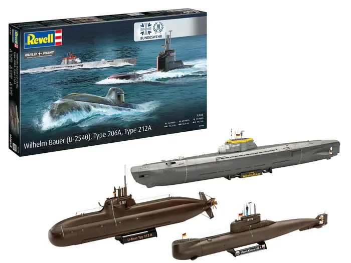 [REV 05186] Revell : 70 Years Bundeswehr │ Wilhelm Bauer U2540 - Type 206A Type 212A