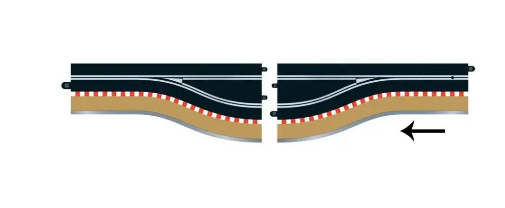 Scalextric : Voie de Stand Gauche 