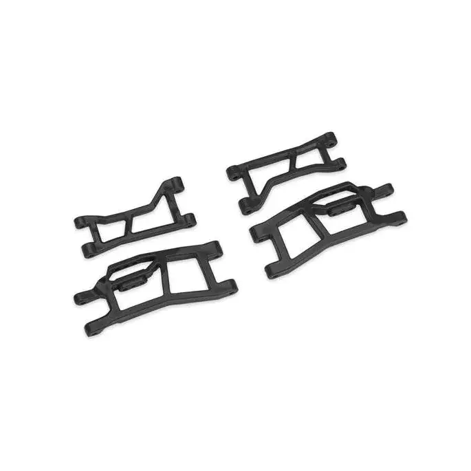 [TAX 10725-BLK] Traxxas : Black WideMaxx Front Upper & Lower HD Suspension Arms [TRX10725-BLK]