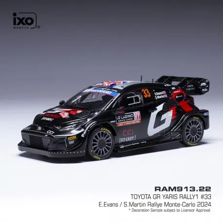 [IXM 18RMC229B] Ixo Models : Toyota GR Yaris Rally1 │ No.33 Rallye Monte Carlo 2025