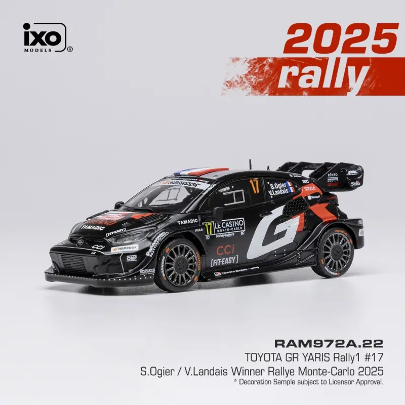 [IXM RAM972A] Ixo Models : Toyota Yaris GR Hybrid Rally1 │ No.17 Winner Rallye Monte Carlo 2025 Sebastien Ogier - Vincent Landais