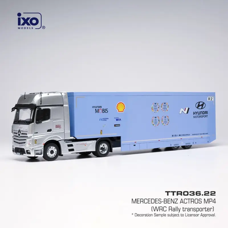 Ixo models : Mercedes Actros MP4 Rallye WRC 2024 Hyundai [1/43]