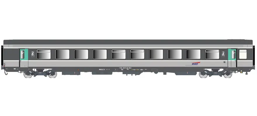 [LSM 40606] Lsmodels : Voiture VTU B11rtu Corail Sigle Casquette SNCF avec éclairage 