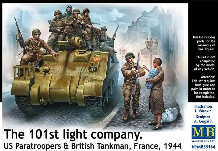 Master Box : The 101st Light Company - US Paratroopers & British Tankmen, France, 1944