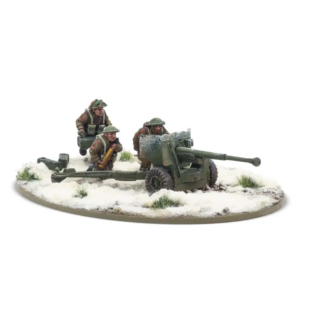 [WLG 403401003] Bolt Action : British Infantry (Winter) crew + 6 Pdr Anti-tank Gun │ Late