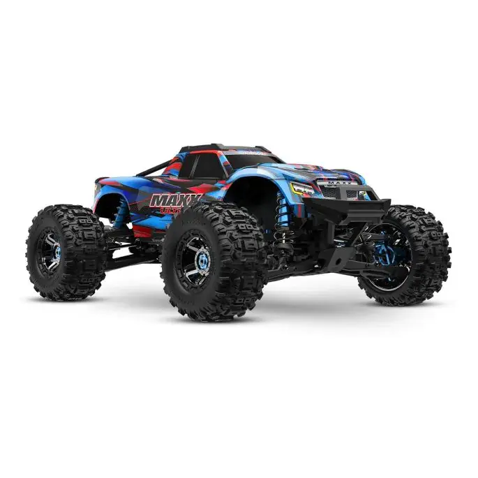 [TAX 89087-4-BLUE] Traxxas : Maxx Ultimate 4WD Monster Truck Électrique Sans Balai, VXL-4S, TQi - Bleu