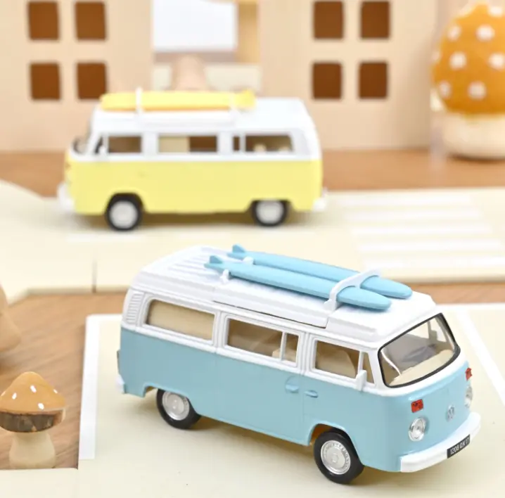 Norev : Volkswagen Combi T2b Camper Van │1973 - Jaune pastel Jet-car 1/43  [1/43]