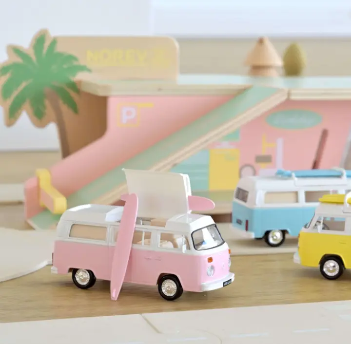 Norev : Volkswagen Combi T2b Camper Van │1973 - Rose pastel Jet-car 1/43  [1/43]
