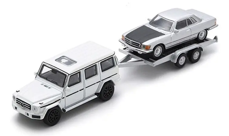 Schuco : Mercedes Benz G-Class │ trailer & Mercedes Benz 450 SLC 