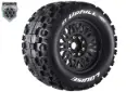 Louise RC : MFT - ST-UPHILL - 1-8 Stadium Truck Tire Set - Mounted - Sport - Black Wheels - Removable 0" & 1/2" OFFSET HEX 17mm - L-T3226X 