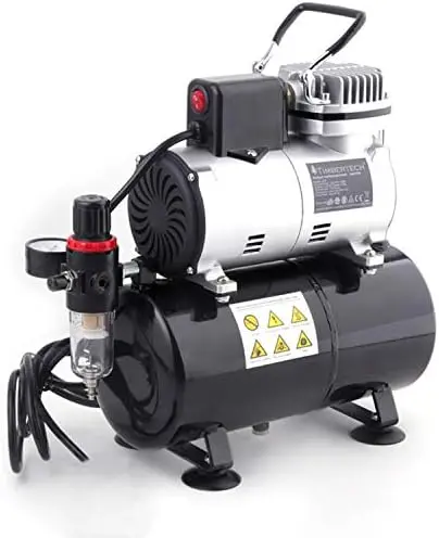 [FGA ABPST08K] Timbertech : Compresseur d'aérographe complet avec ventilateur de refroidissement + Aerographe