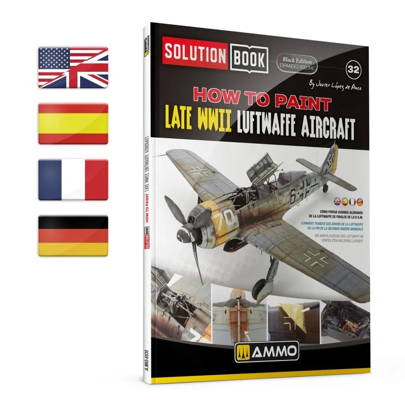 [MIG 6535] Ammo : Livre How to Paint Late WWII Luftwaffe Aircraft (Multilingual) 