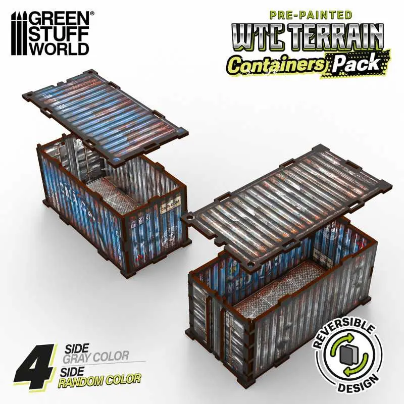 Green Stuff : Set de container WTC prépeints et repliables