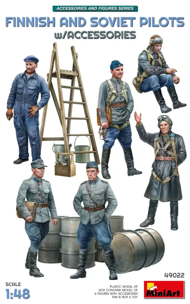 MiniArt : Finnish And Soviet Pilots w/ Accessories 
