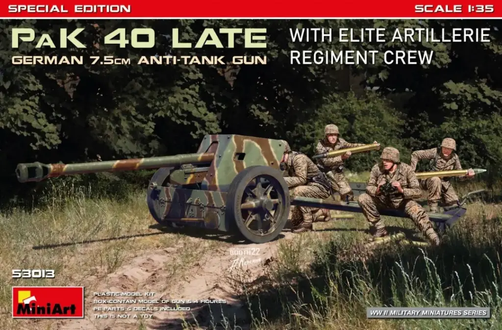 MiniArt : German 7,5cm Anti-tank Gun PAK 40 with Elite Artillerie Regiment Crew Special Edition