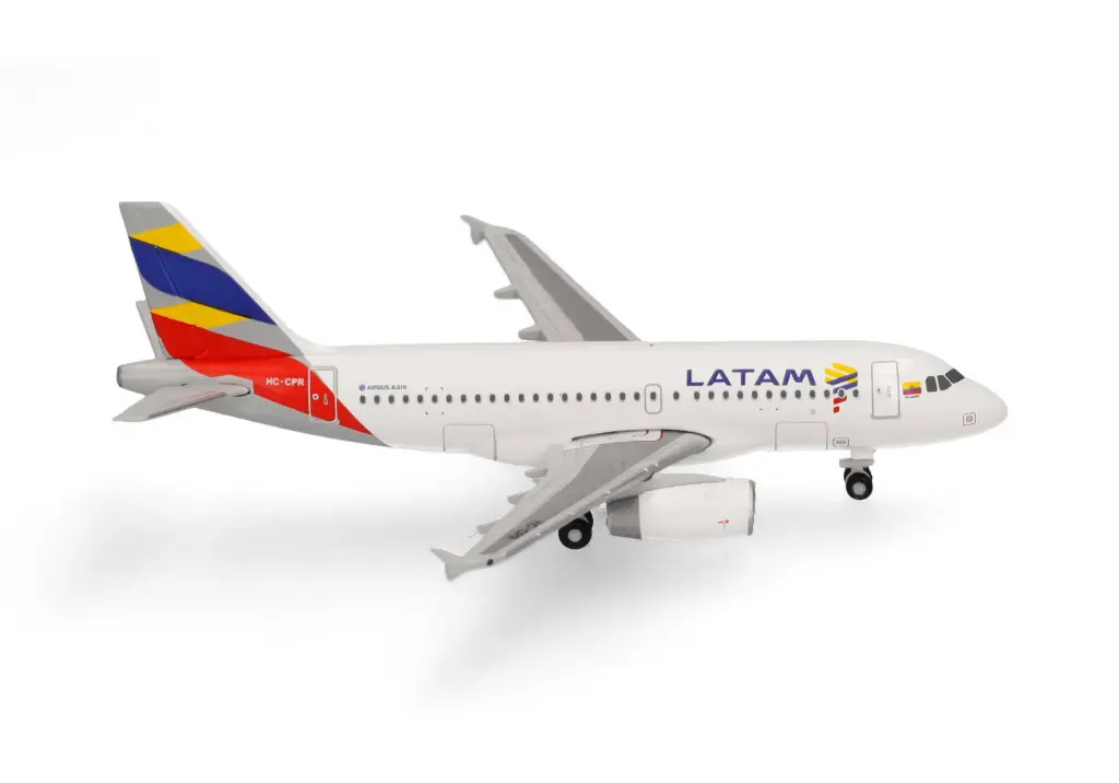 [HER 538770] Herpa : LATAM Airlines Ecuador Airbus A319 │ Ecuador Flag livery - HC-CPR  [1/500]