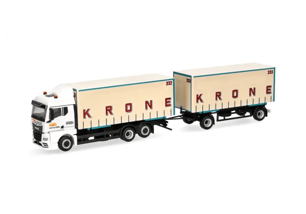 [HER 319652] Herpa : MAN TGX GM interchangeable curtain canvas trailer truck "Circus Krone" 